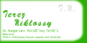 terez miklossy business card