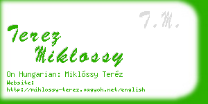 terez miklossy business card